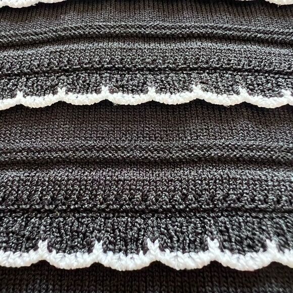 Michael Kors Scalloped-Stripe Sweater Dress - Picture 14 of 14